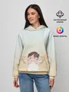 Женское худи / акварельный ангелок
