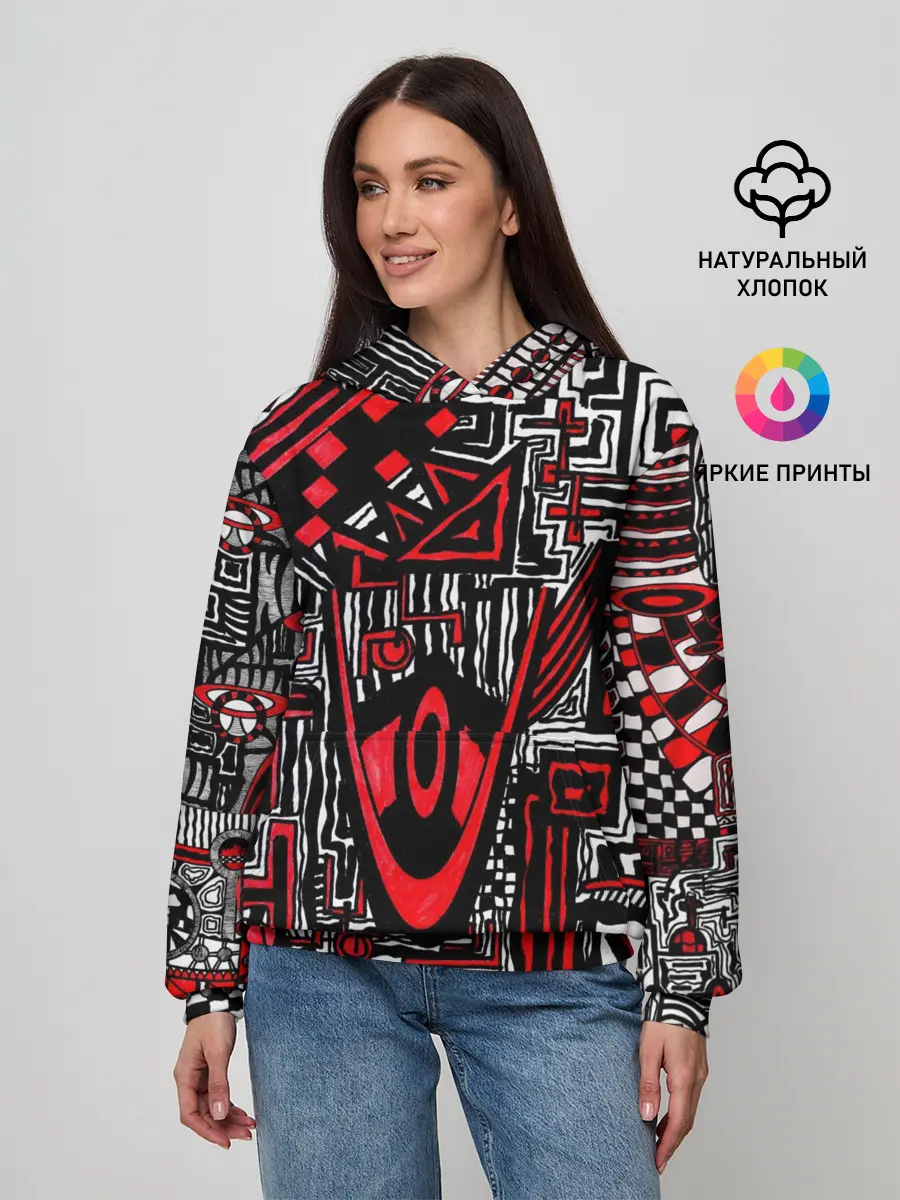 Женское худи / Абстрактный Узор