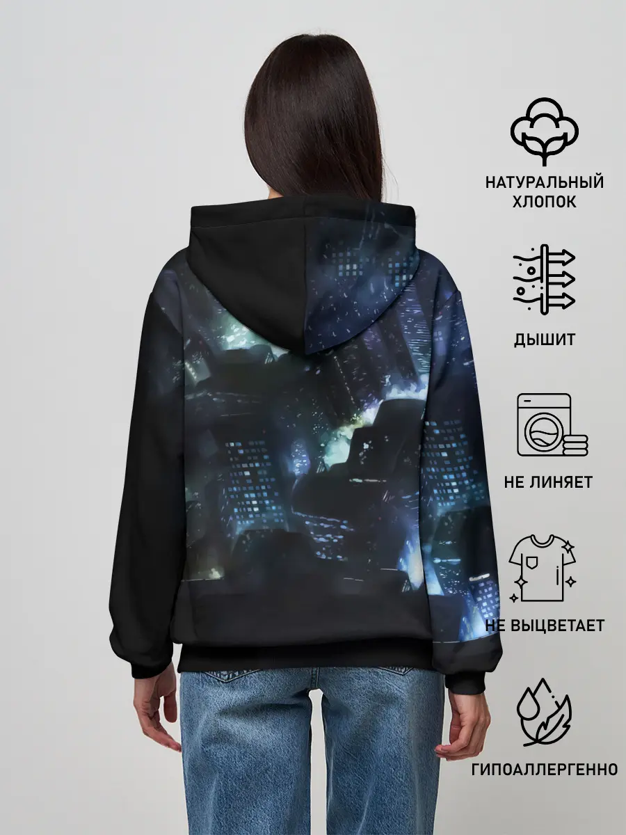 Женское худи / Токийский гуль ночной город
