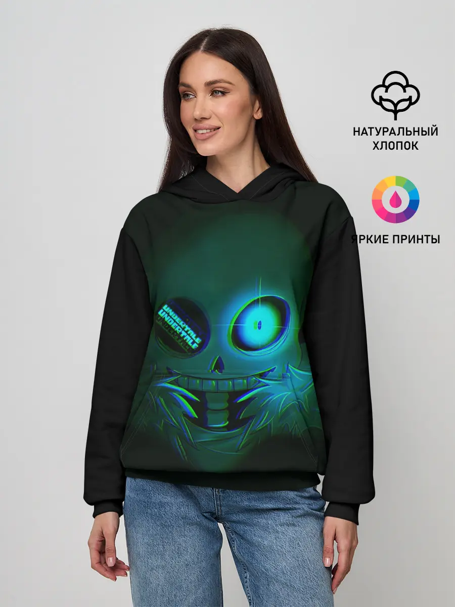 Женское худи / Undertale Sans | Glitch