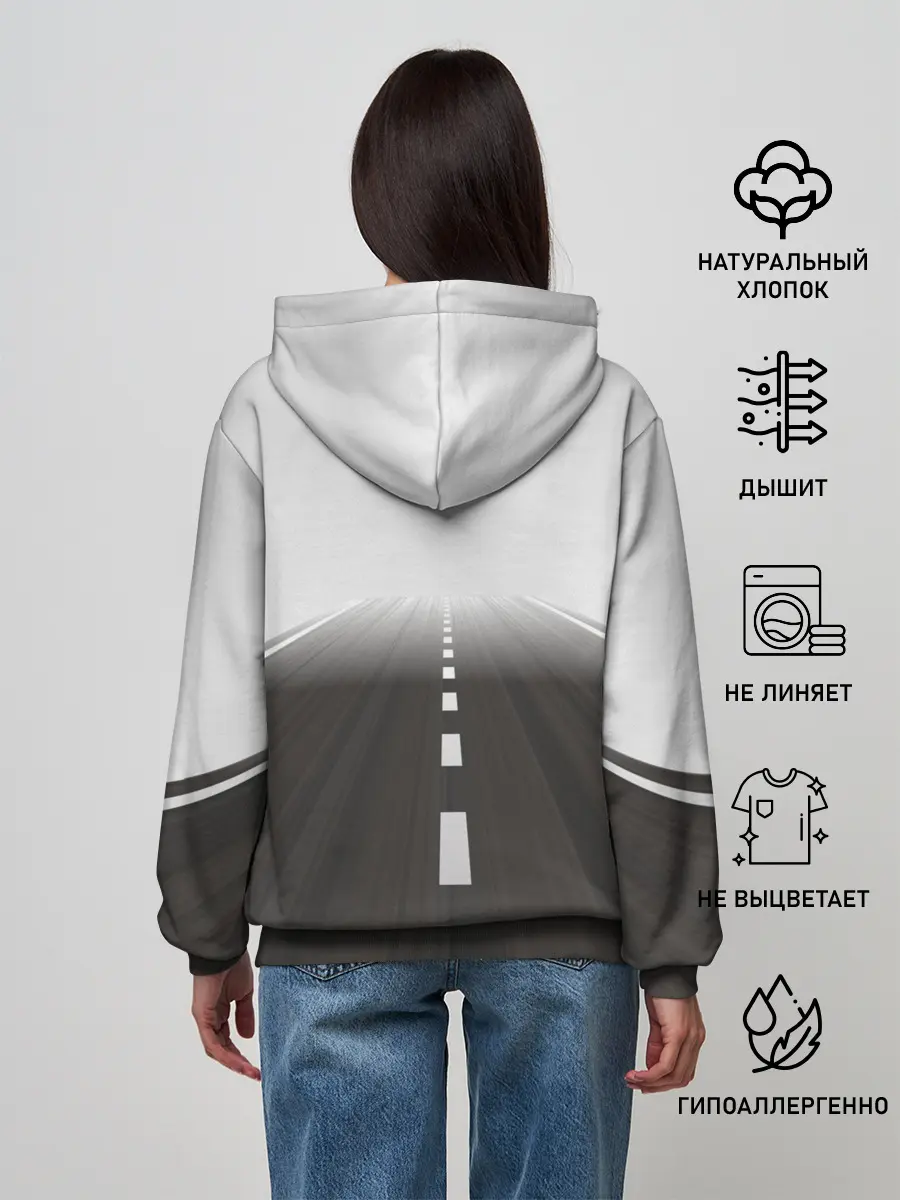 Женское худи / Дорога, уходящая в даль