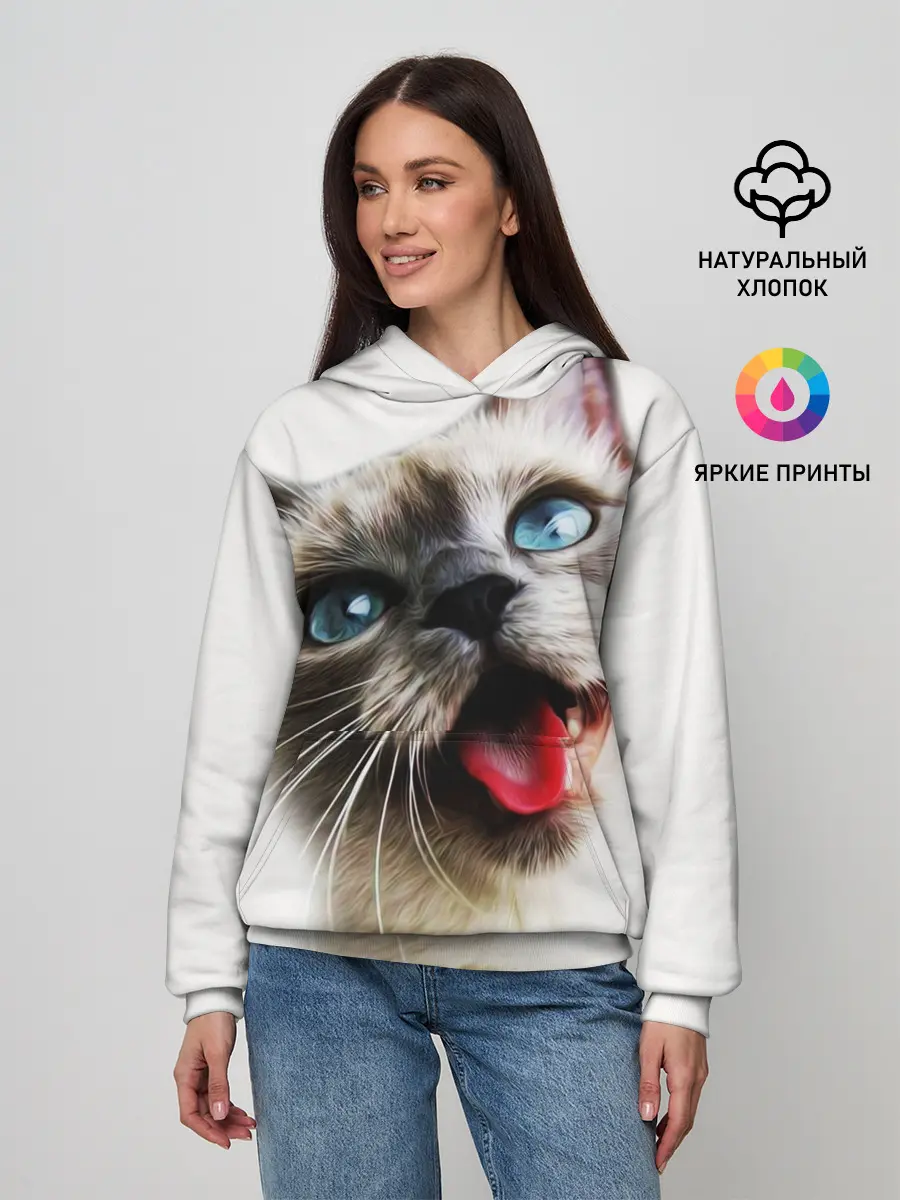 Женское худи / Котик