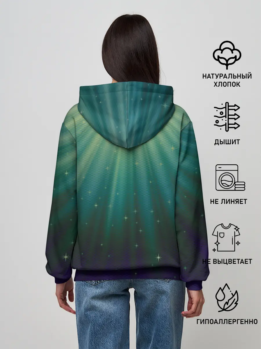 Женское худи / Сияние 3D