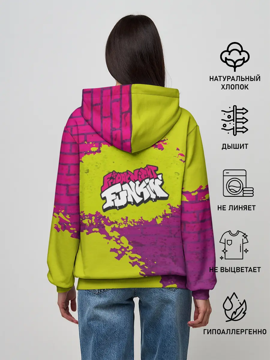 Женское худи / Friday Night Funkin Кислотный
