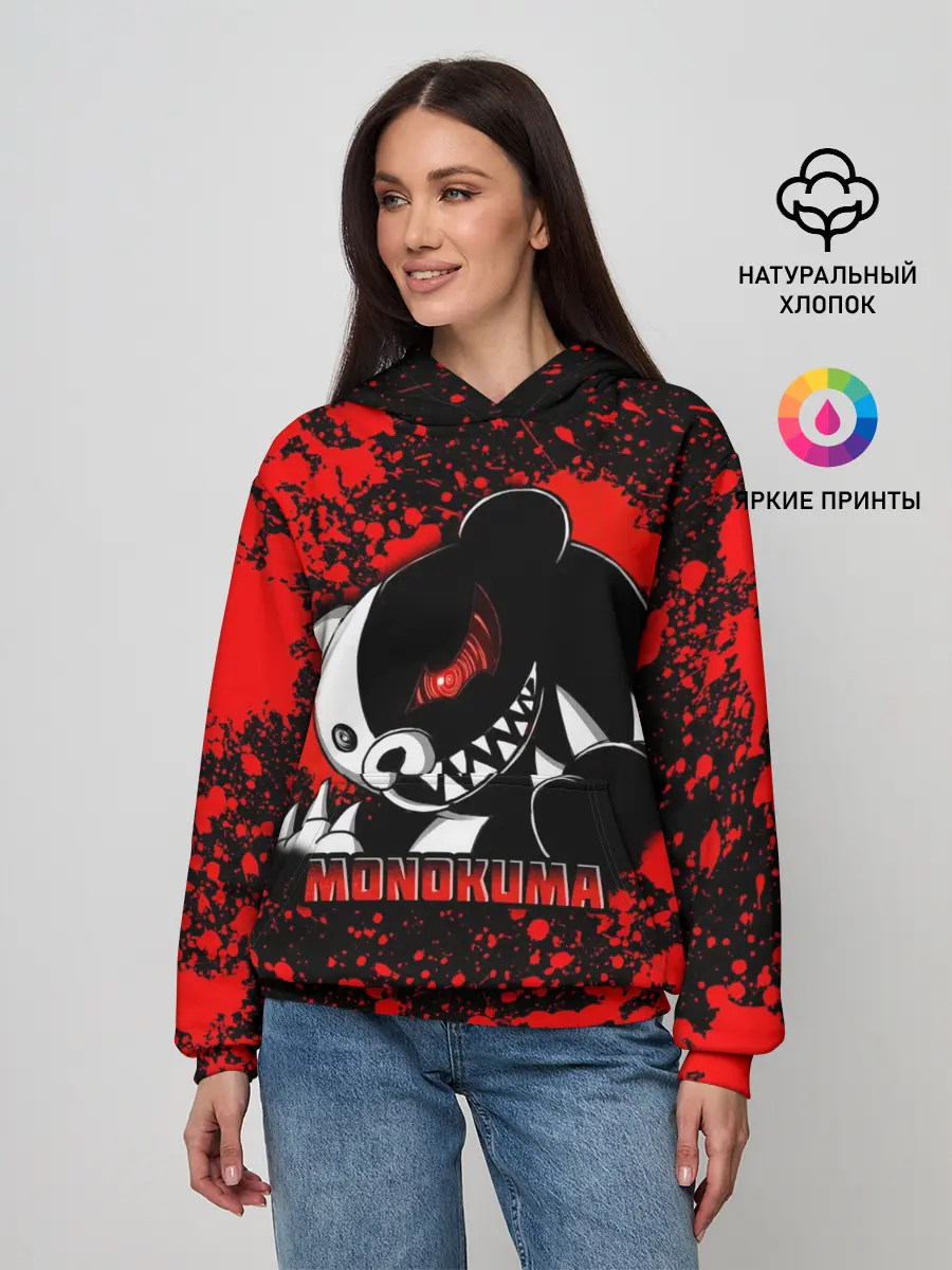 Женское худи / MONOKUMA / МОНОКУМА BLOOD