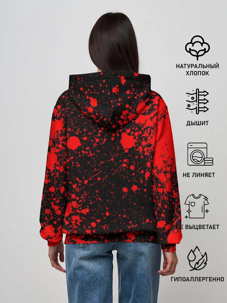 Женское худи / MONOKUMA / МОНОКУМА BLOOD