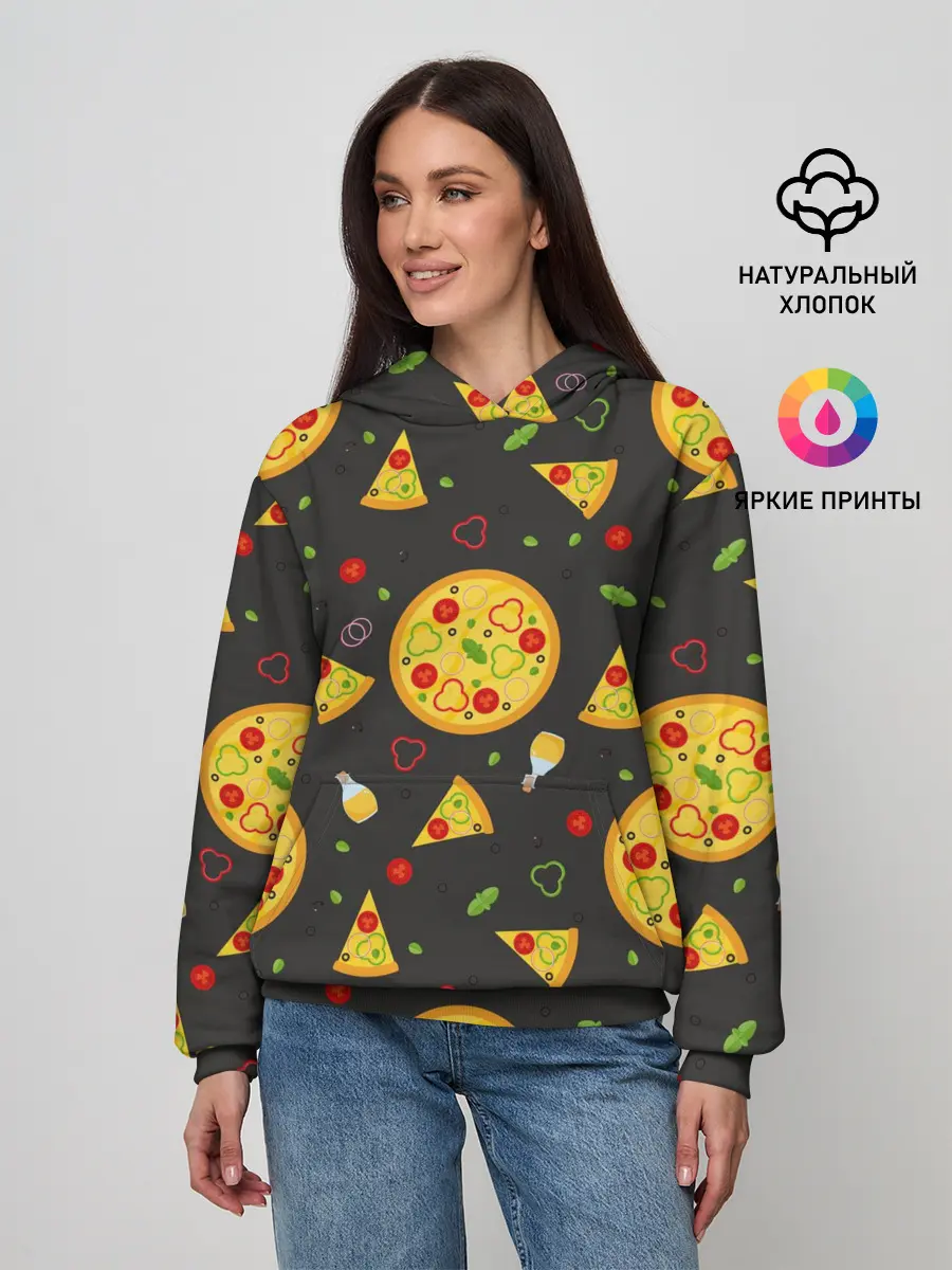 Женское худи / Веганская пицца