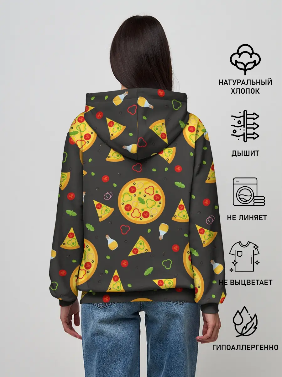 Женское худи / Веганская пицца