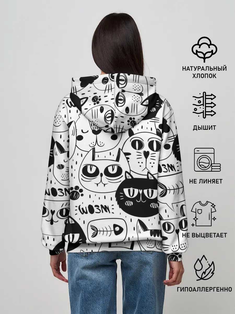 Женское худи / Кошки
