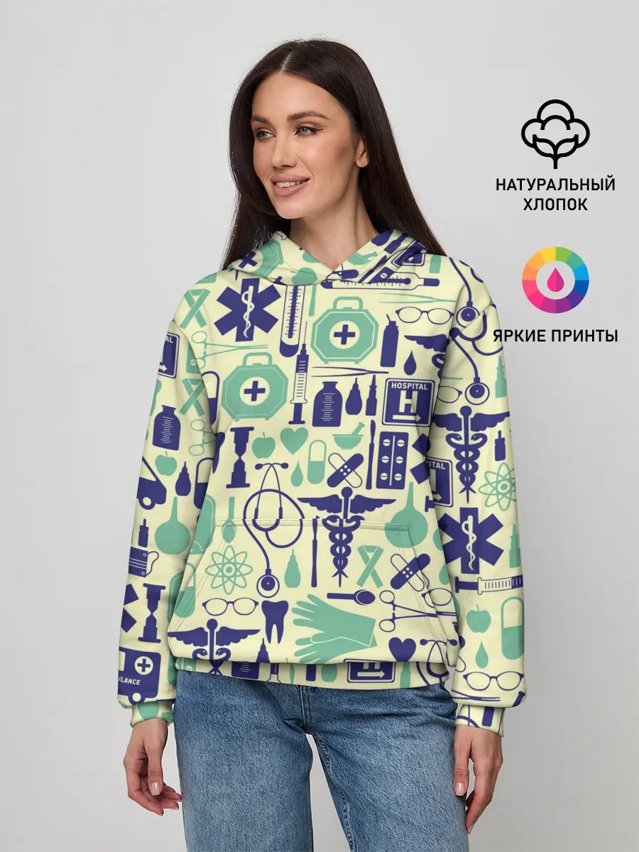 Женское худи / Медицина | Паттерн