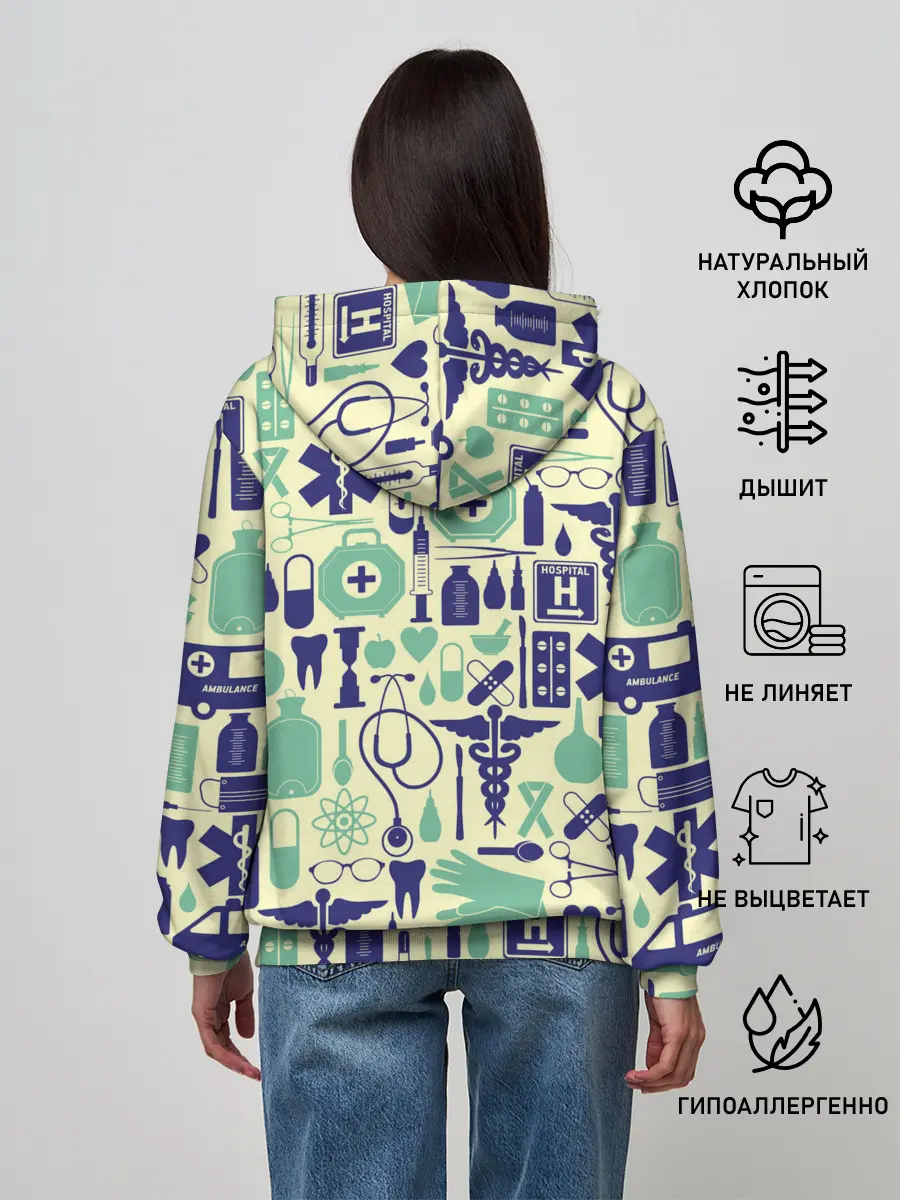 Женское худи / Медицина | Паттерн