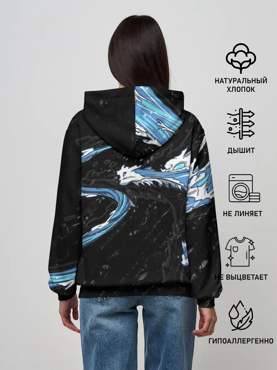 Женское худи / Дыхание воды / Demon slayer