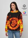 Женское худи / BITCOIN / БИТКОИН / ОГОНЬ