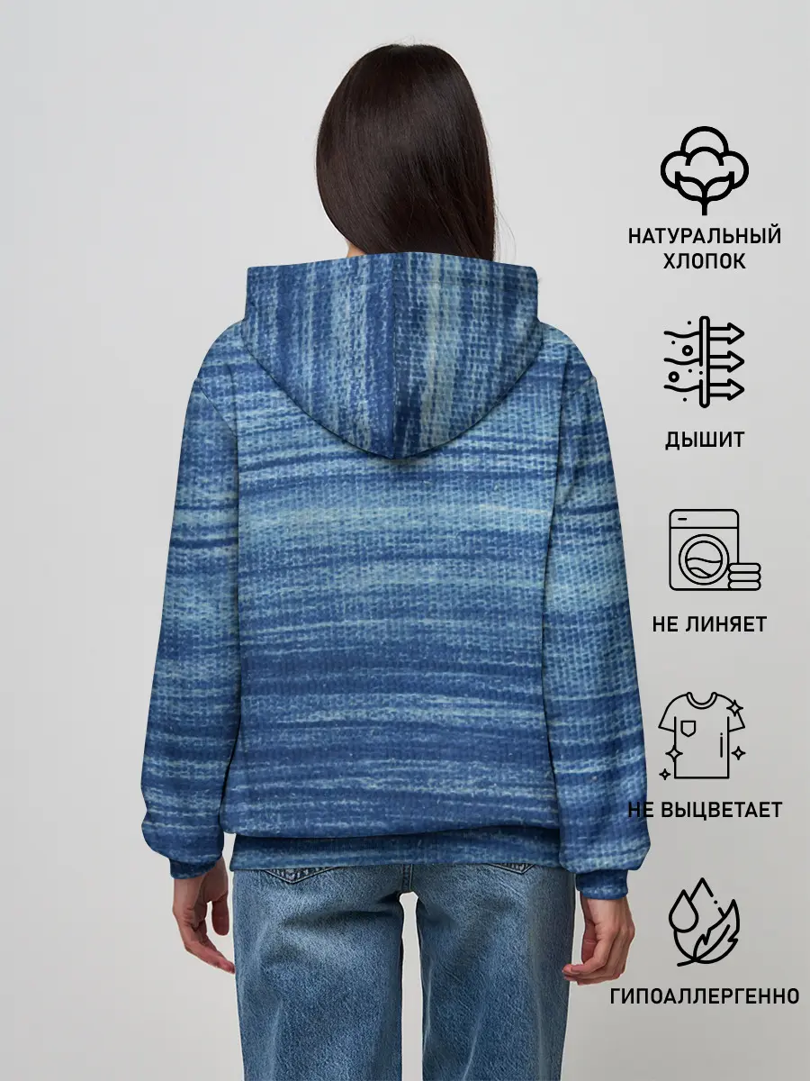 Женское худи / Texture. Denim
