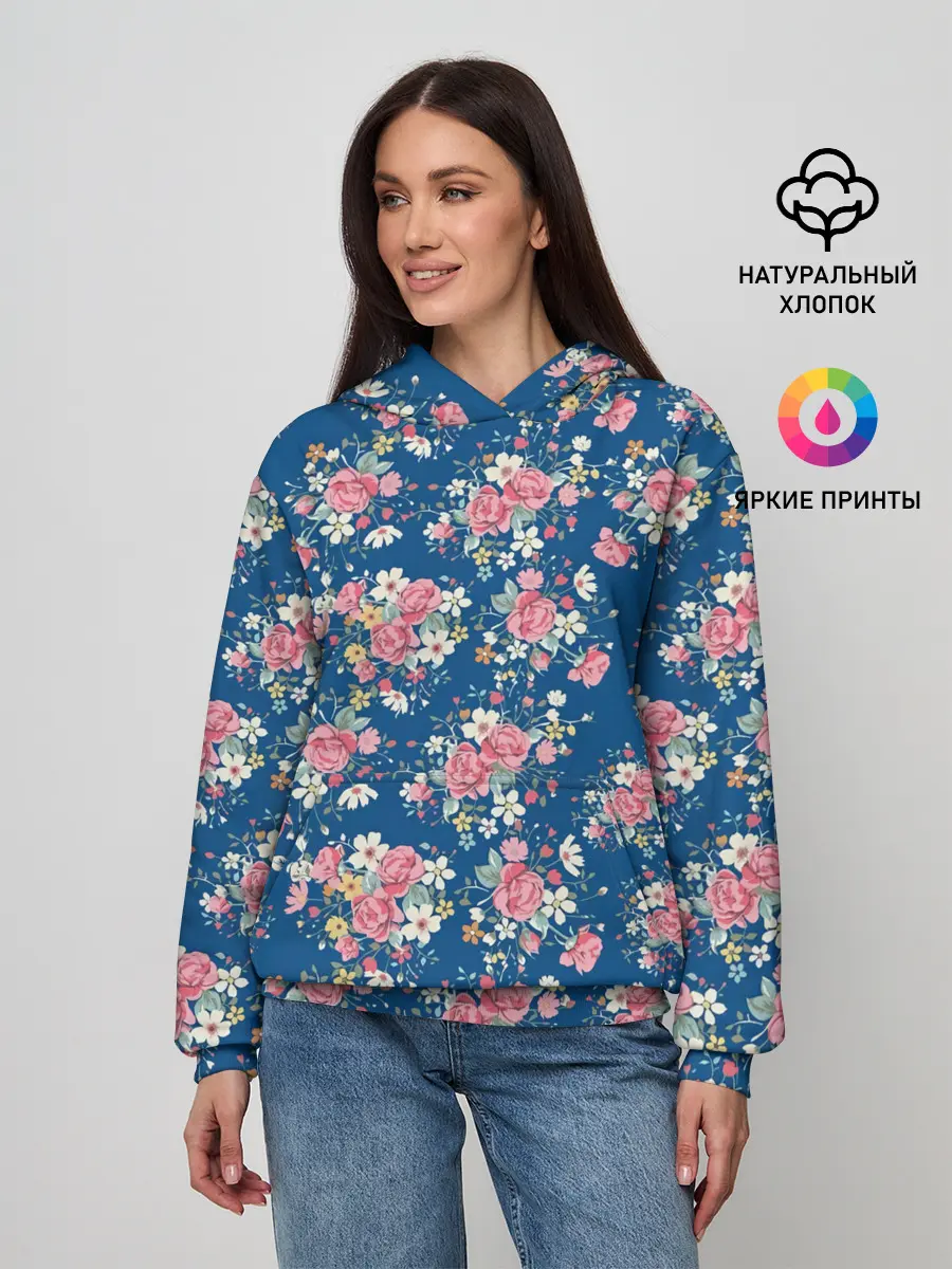 Женское худи / Розы и Ромашки