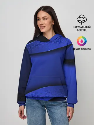Женское худи / 3D BLUE Вечерний синий цвет