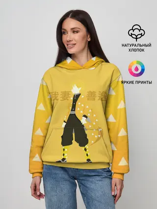 Женское худи / Zenitsu Agatsuma Kimetsu no Yaiba