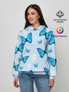 Женское худи / Бабочки с Облаками