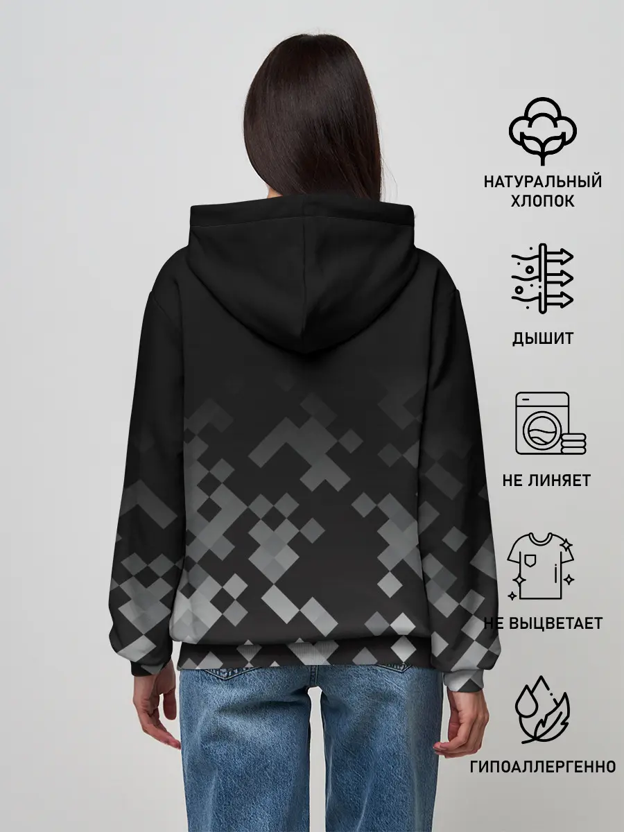 Женское худи / LAND ROVER | КАМУФЛЯЖ МИЛИТАРИ