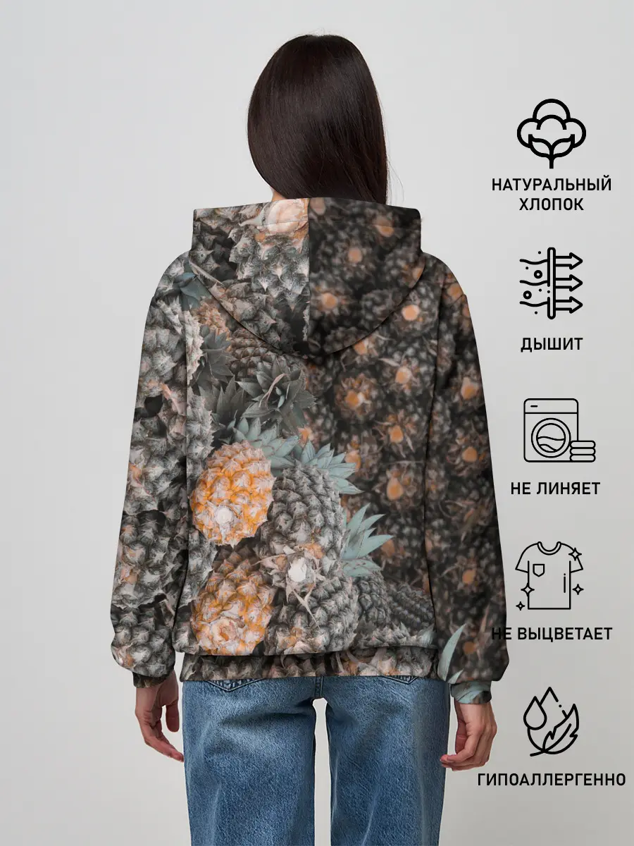Женское худи / Спелые ананасы