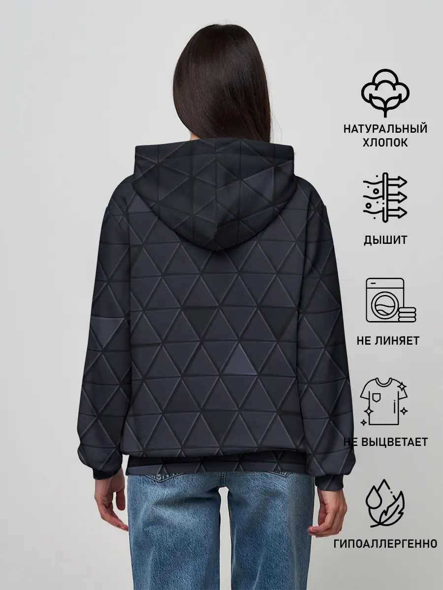 Женское худи / RENAULT РЕНО 3Д ГЕОМЕТРИЯ 3D