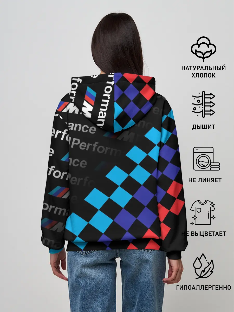 Женское худи / BMW / ФЛАГ/ M PERFORMANCE