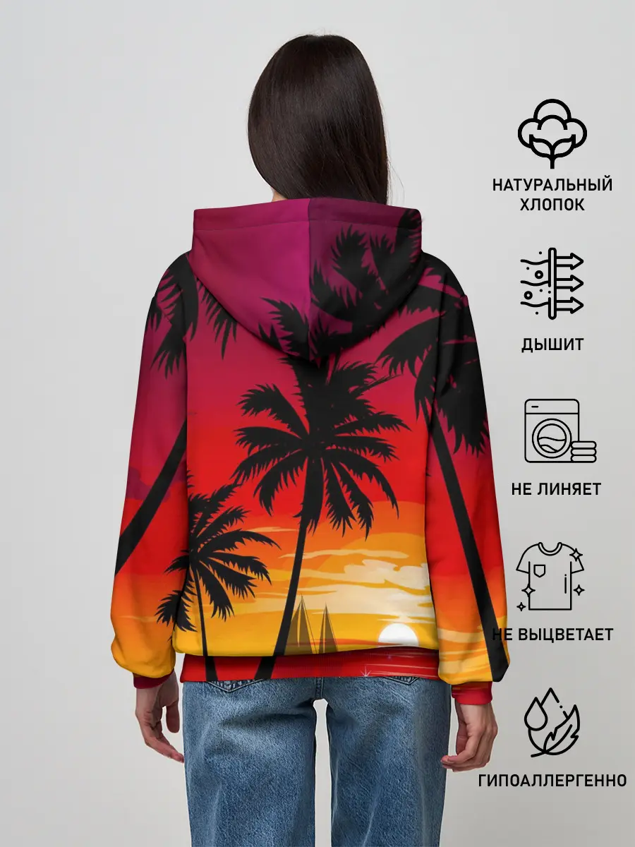 Женское худи / Гавайский закат