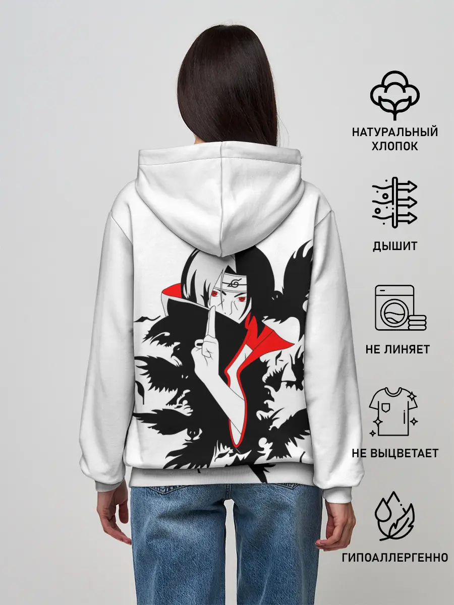Женское худи / Человек и вороны аниме