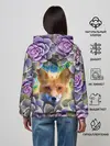 Женское худи / Лиса среди цветов