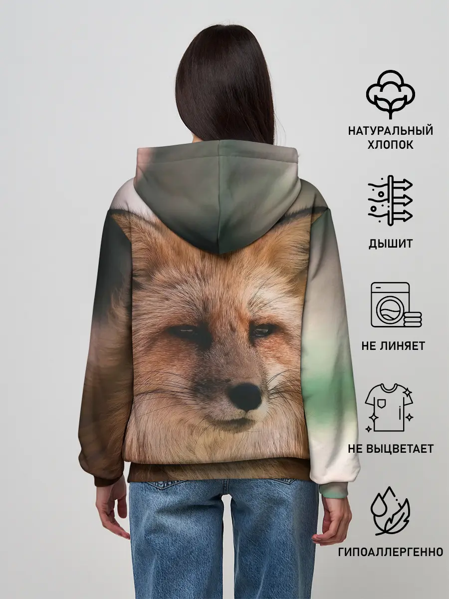 Женское худи / Строгая лисица