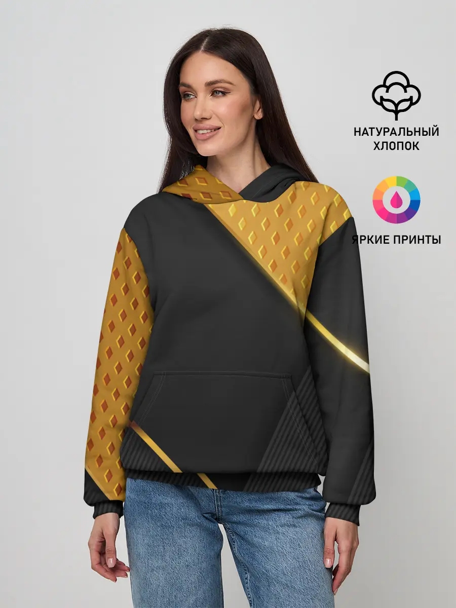 Женское худи / 3D BLACK & GOLD