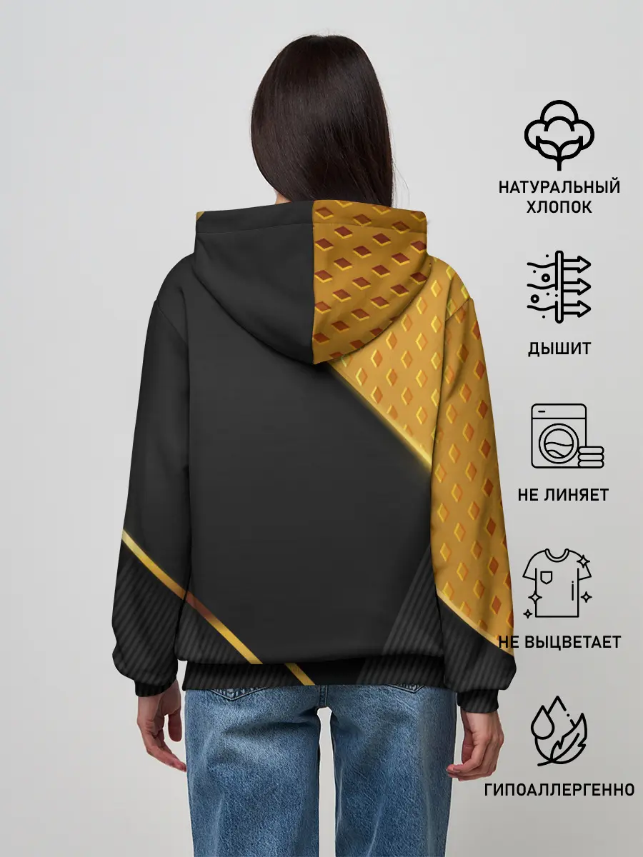 Женское худи / 3D BLACK & GOLD
