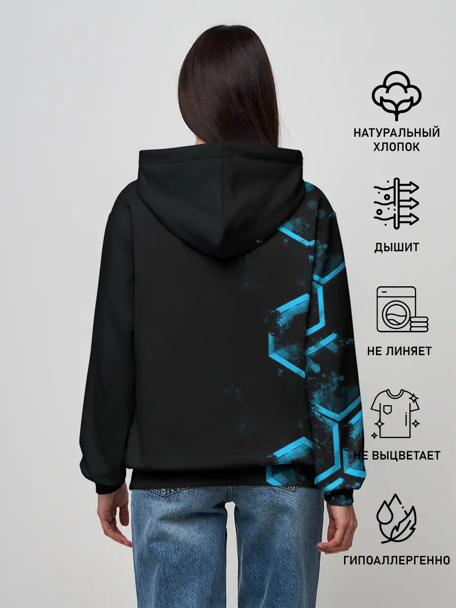 Женское худи / Mercedes | Мерседес | Неон