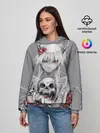 Женское худи / Девушка с черепом