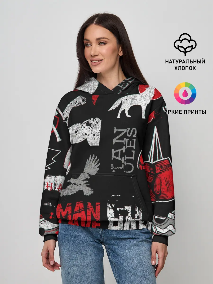 Женское худи / ЧТО ТО МОТИВАЦИОННОЕ 3D
