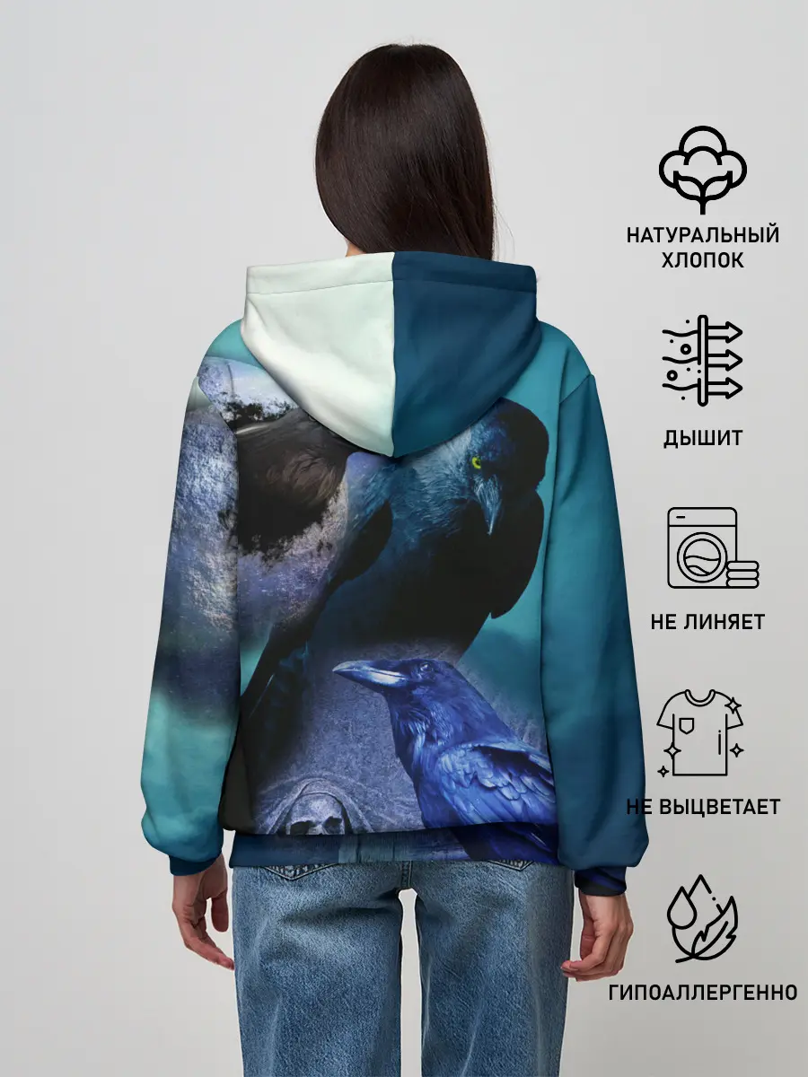 Женское худи / Мистические вороны | Crows