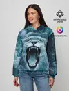 Женское худи / Львица в бушующих волнах