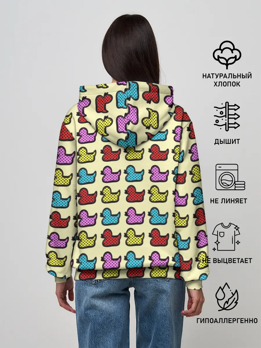 Женское худи / Утиный фон | Утки | Ducks