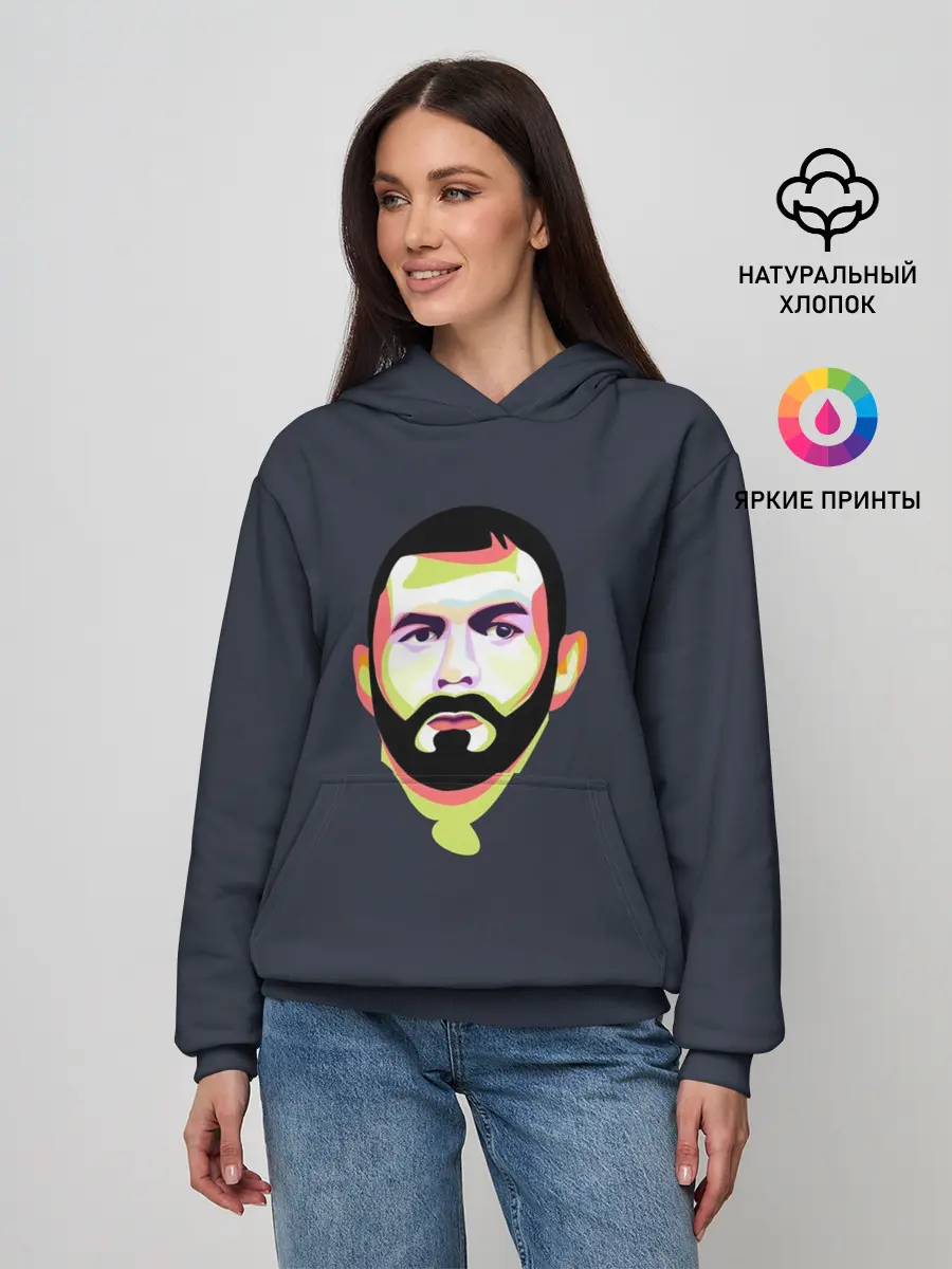 Женское худи / Карим Бензема. Поп арт