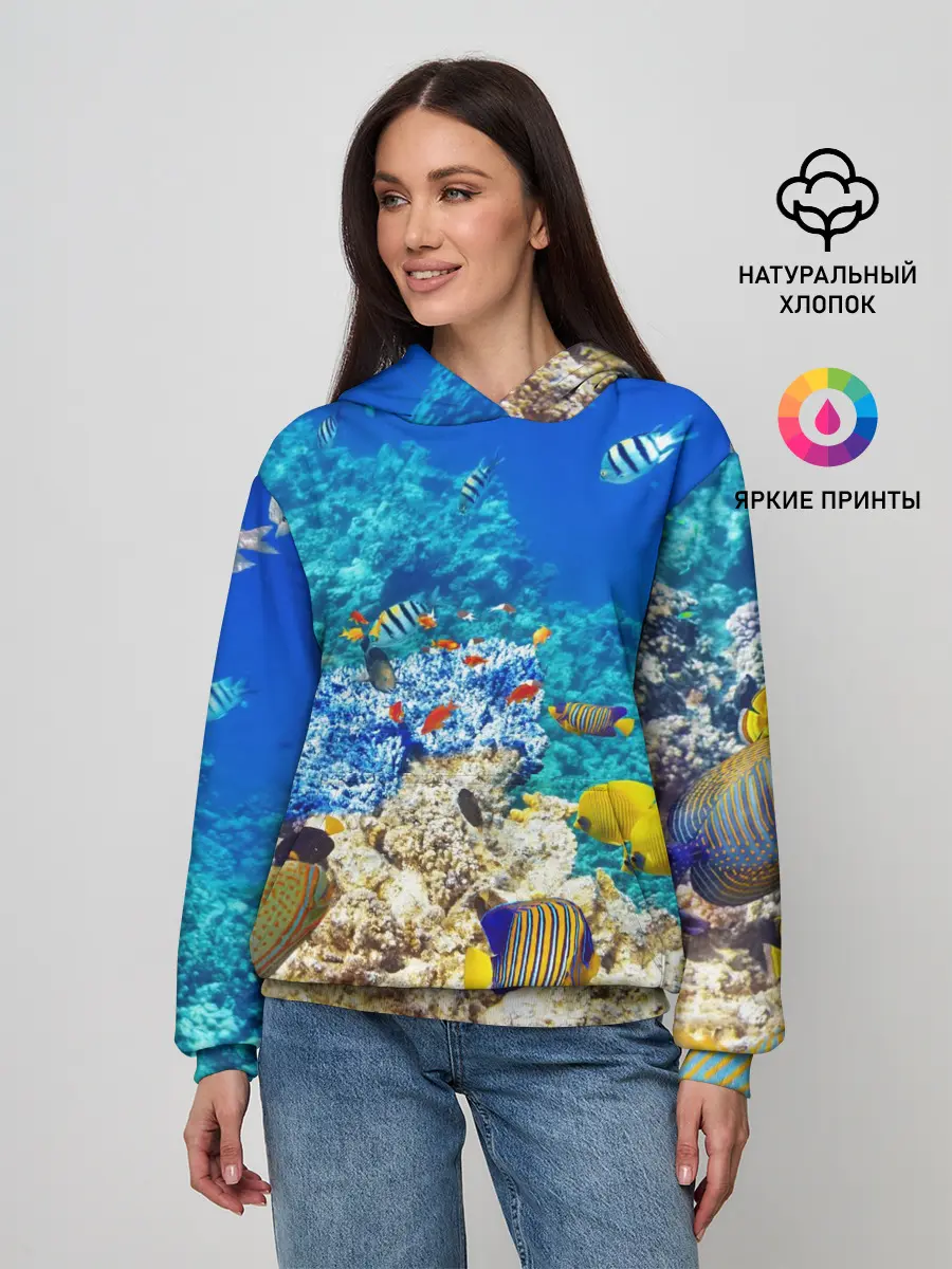 Женское худи / Морской мир