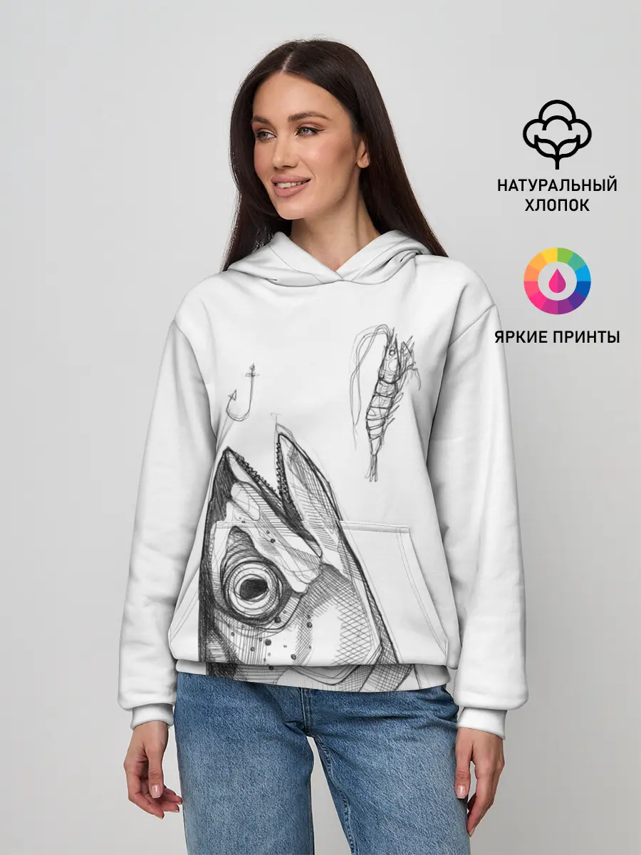 Женское худи / рыбка