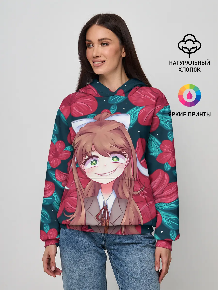 Женское худи / Моника в цветах