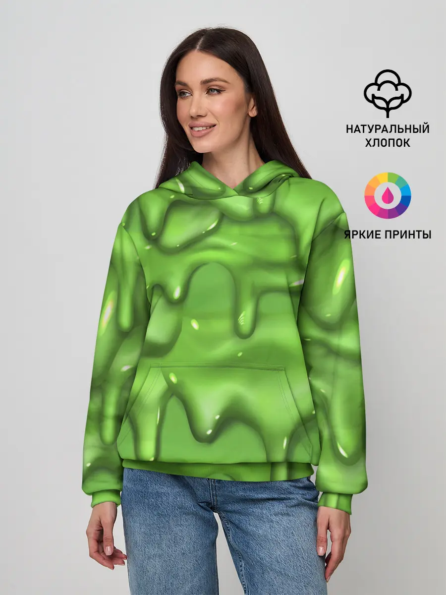 Женское худи / Green Slime