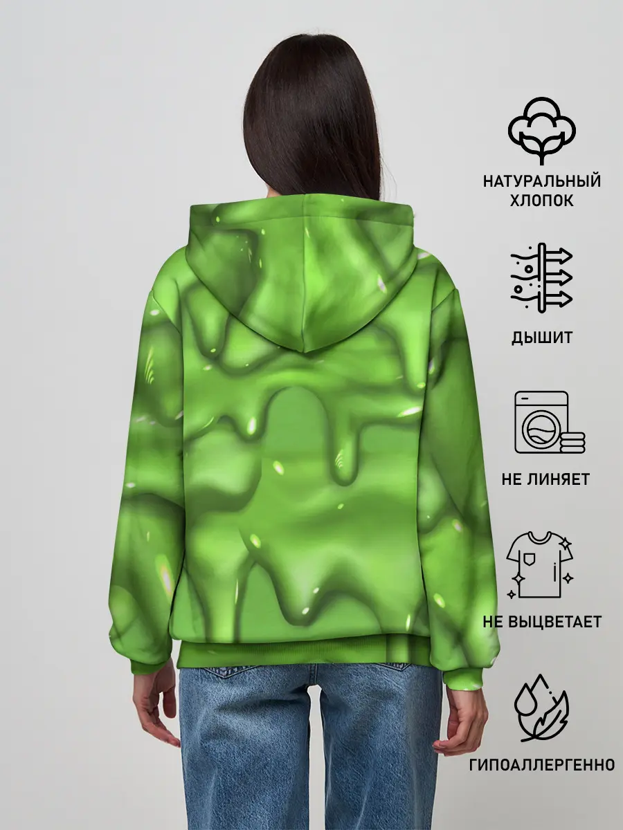 Женское худи / Green Slime