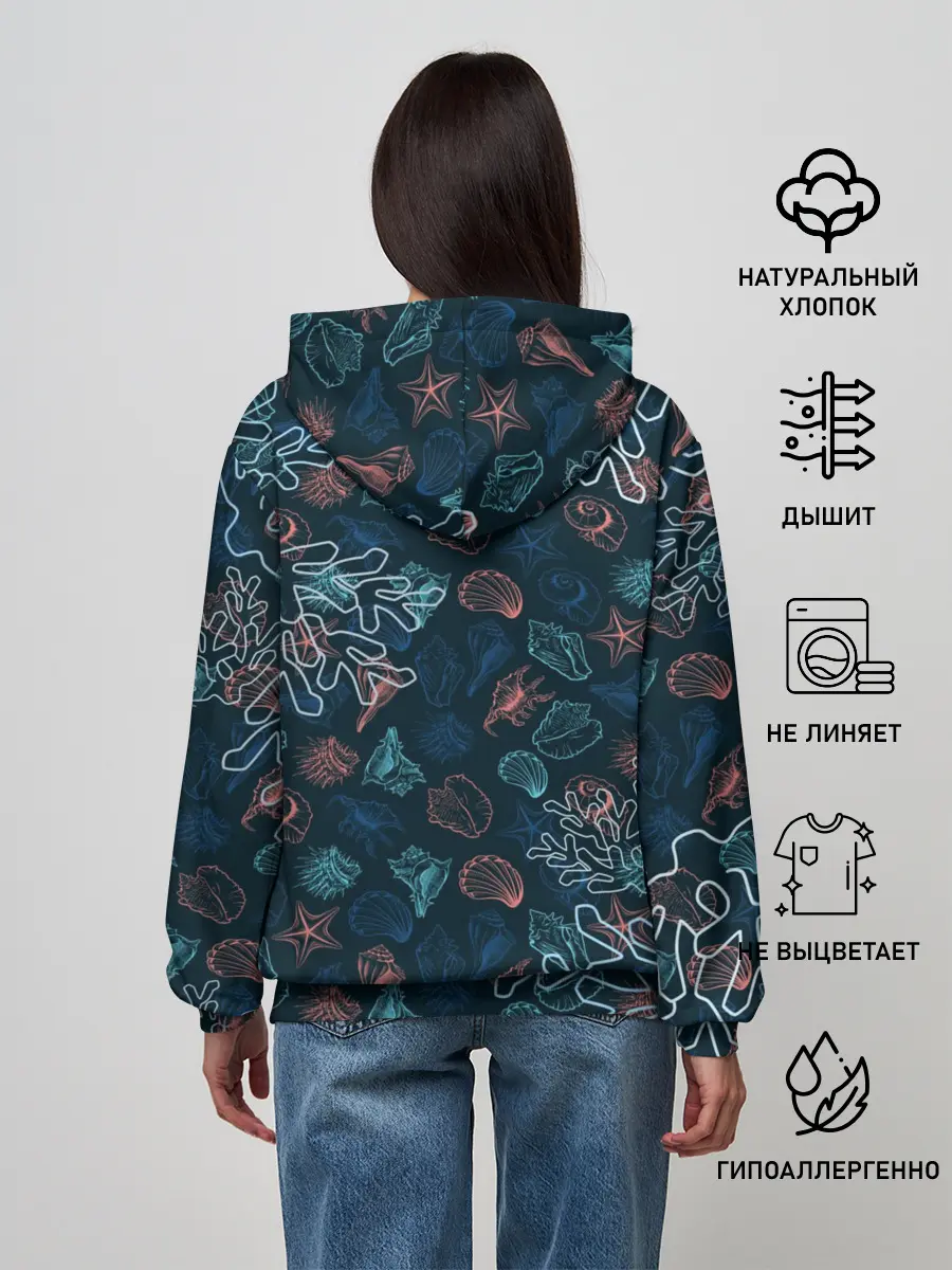 Женское худи / Ракушки