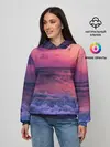 Женское худи / Закат на берегу