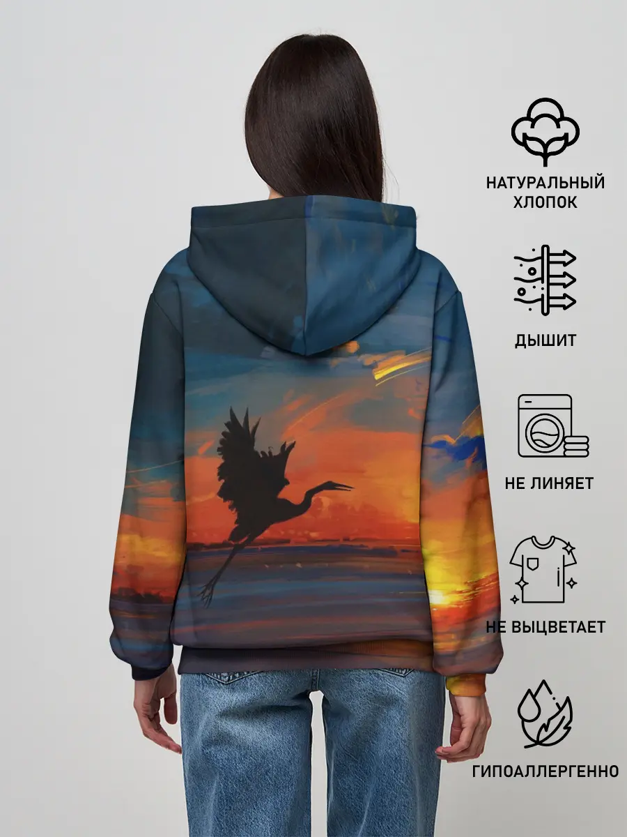 Женское худи / Прибрежный закат