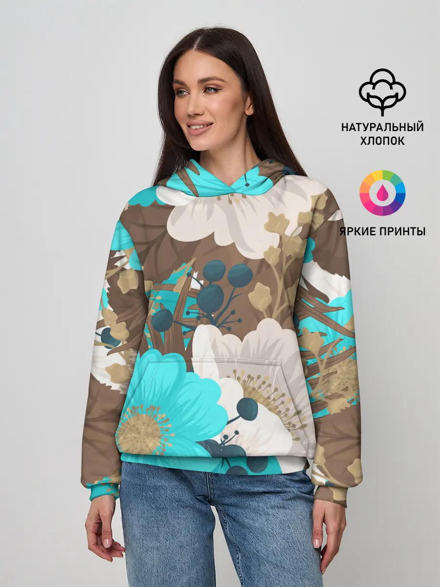Женское худи / Красивые цвеТы