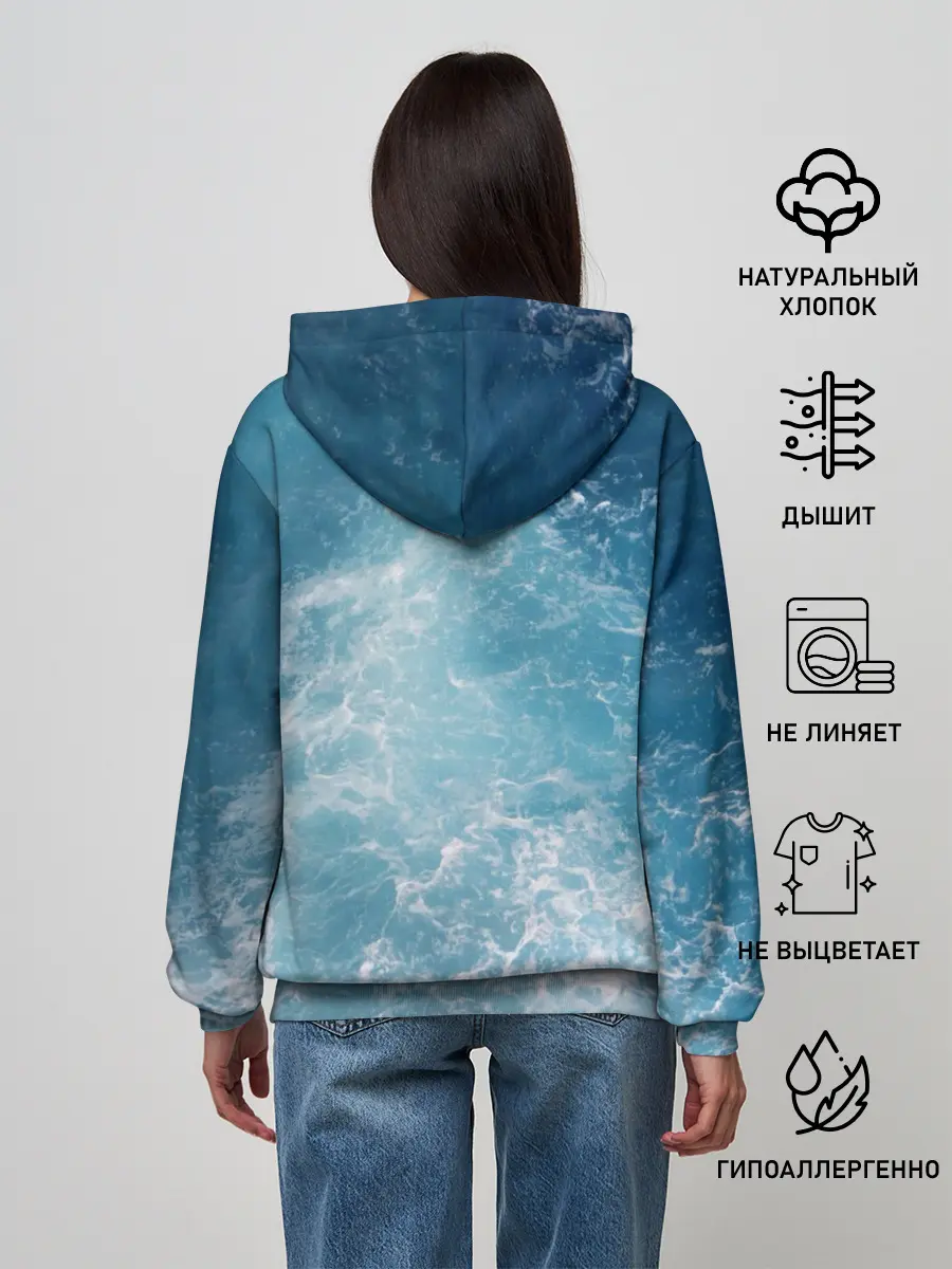 Женское худи / Дельфин в море