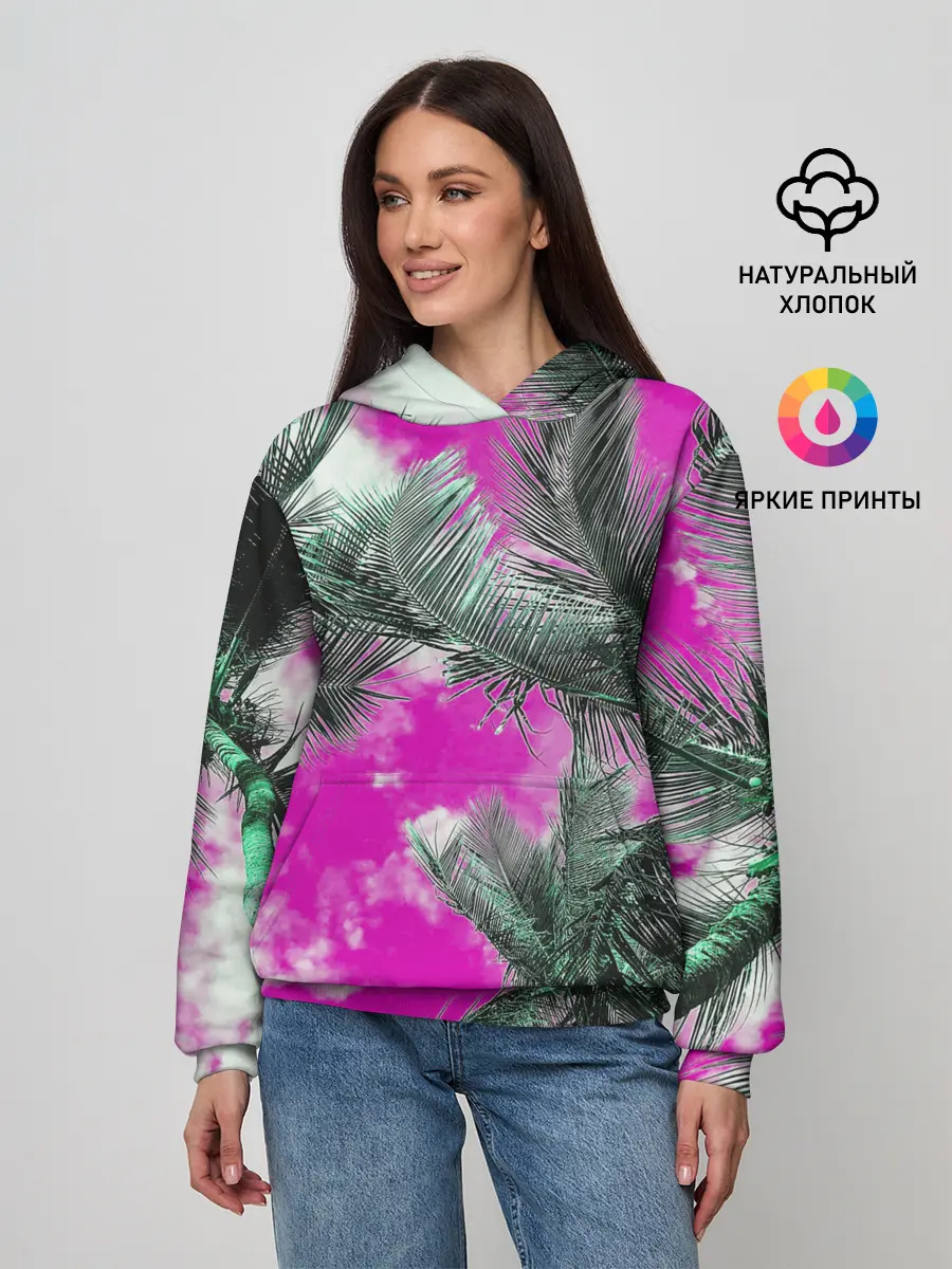 Женское худи / Palms Glitch
